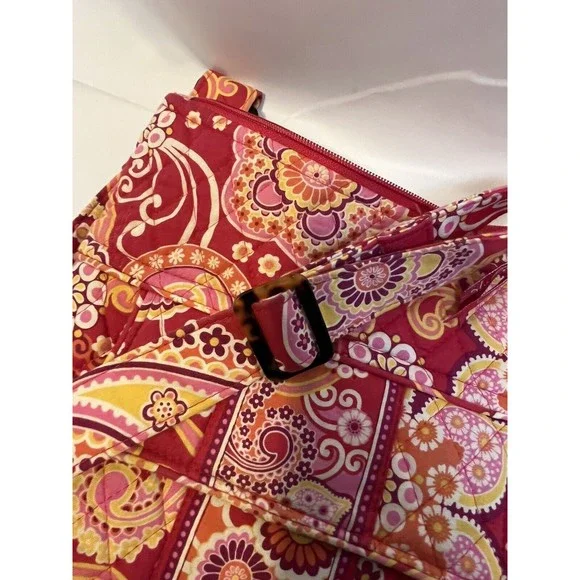 Vera Bradley Pink Paisley Purse Crossbody Shoulder Bag - Picture 8 of 8